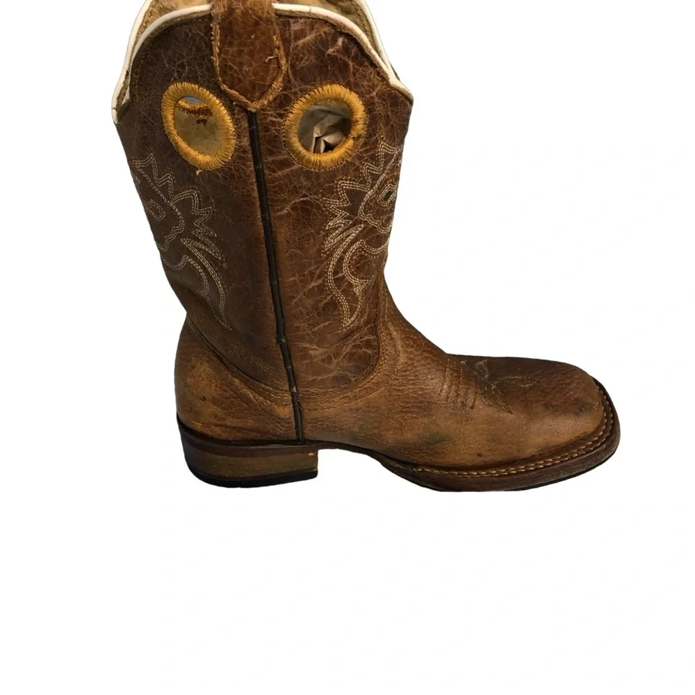 Veronica Palomino Castro kids size 13 western leather boots/035-20 2887/ brown